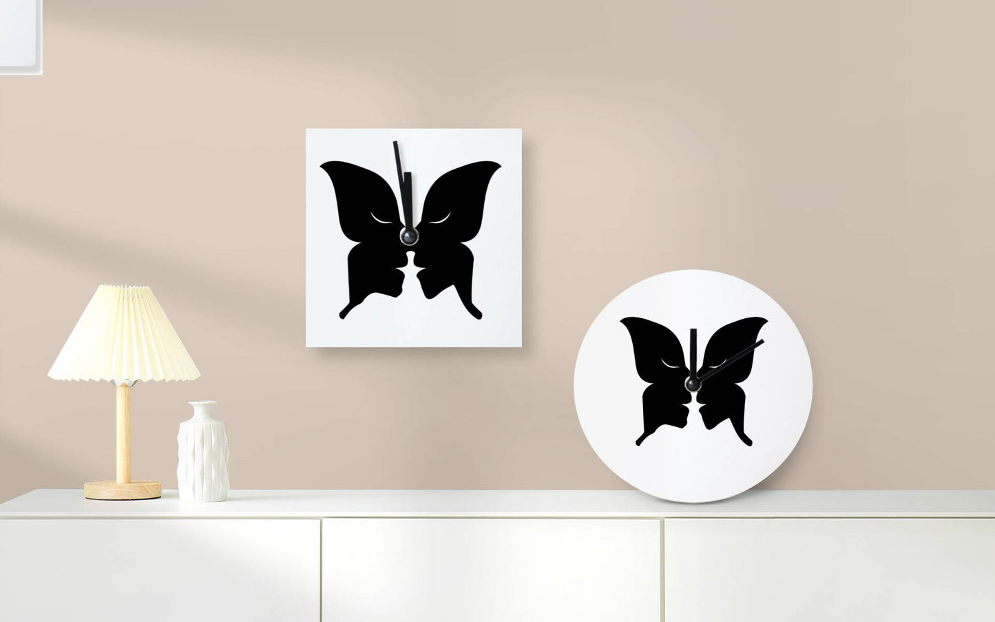 Square wall NAVI clock